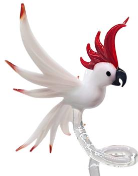 Orchideenstab - Kakadu (weiß-rot/normale Ausf.)